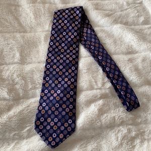 2//$25 👔 Ted Baker London | Navy/Purple/Orange Silk Tie
